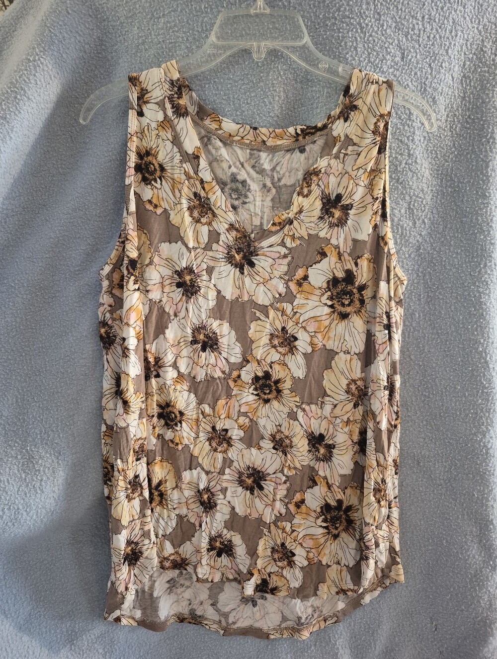 Maurices Tan Floral Tank